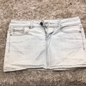 Denim mini skirt
